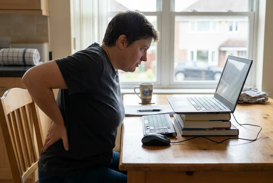 rugpijn door thuiswerken